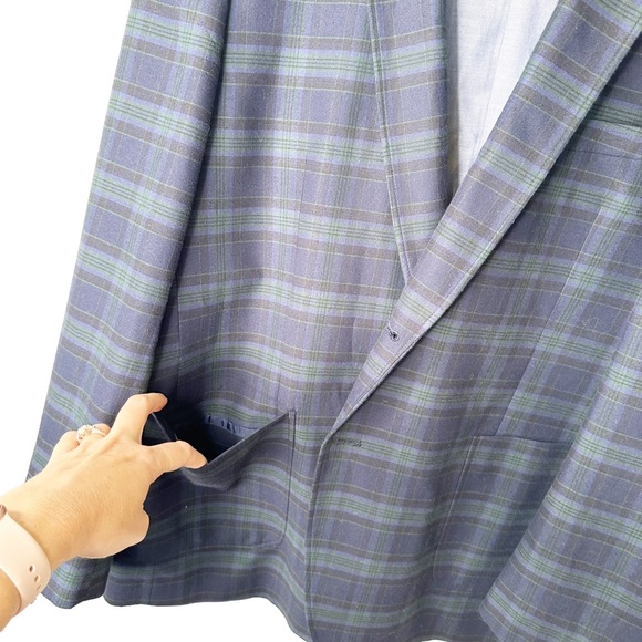 Southern Pines Preppy Equestrian Derby Plaid Jacket Blazer Sportscoat XL - Picture 4 of 8